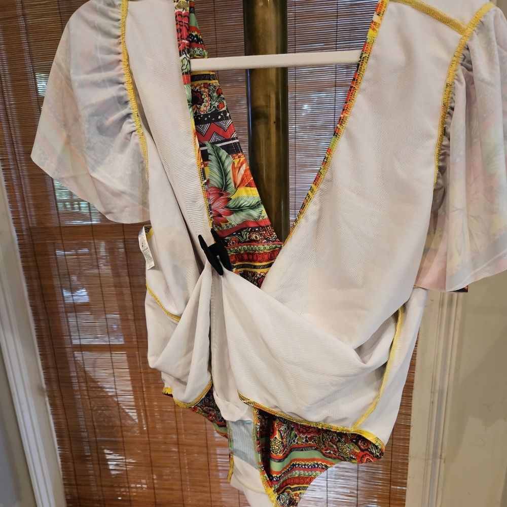 Asos Design Curve Flutter Sleeve Supportive Swims… - image 4